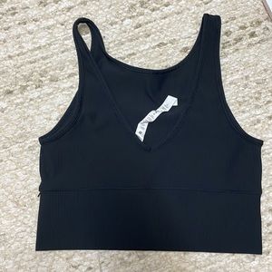 Lululemon Power Pivot Tank Black - ribbed